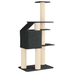 Arbre à chat avec poteaux à griffer en sisal Gris foncé 183 cm 639150639150