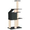 Arbre à chat avec poteaux à griffer en sisal Gris foncé 183 cm 639150639150