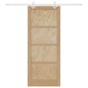 Porte coulissante Naturel et Blanc 86 x 211 cm 639166639166