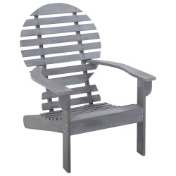 Chaise Adirondack Bois d'acacia massif Gris 639168639168