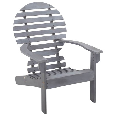 Chaise Adirondack Bois d'acacia massif Gris 639168639168