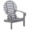 Chaise Adirondack Bois d'acacia massif Gris 639168639168