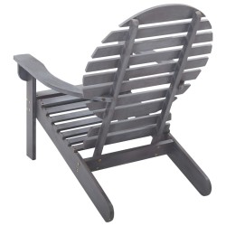 Chaise Adirondack Bois d'acacia massif Gris 639168639168