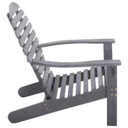 Chaise Adirondack Bois d'acacia massif Gris 639168639168