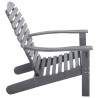 Chaise Adirondack Bois d'acacia massif Gris 639168639168
