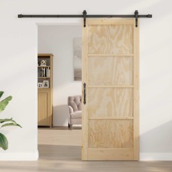 Porte coulissante ORKDAL Naturel et noir 86 x 211 cm 639169639169
