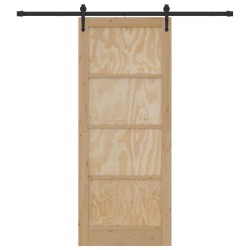Porte coulissante ORKDAL Naturel et noir 86 x 211 cm 639169639169
