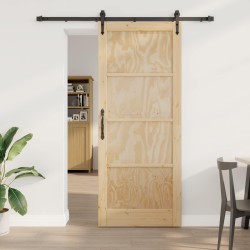 Porte coulissante ORKDAL Naturel et noir 86 x 211 cm 639170639170