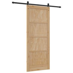 Porte coulissante ORKDAL Naturel et noir 86 x 211 cm 639170639170