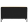 Pouf de Jardin Noir et Crème 80 x 38 x 45 cm Rotin PE 639171639171