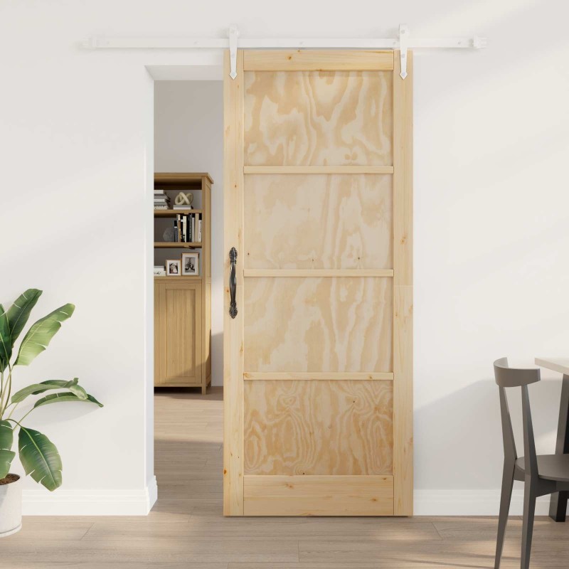 Porte coulissante ORKDAL Naturel et Blanc 86 x 211 cm 639172639172