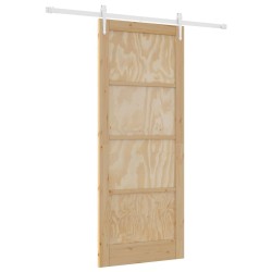 Porte coulissante ORKDAL Naturel et Blanc 86 x 211 cm 639172639172