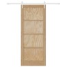 Porte coulissante ORKDAL Naturel et Blanc 86 x 211 cm 639172639172