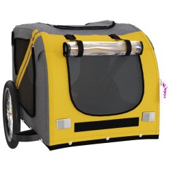 Remorque de vélo pour animaux de compagnie jaune et gris 639174639174
