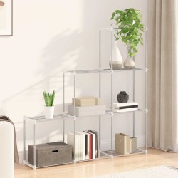 Étagère tubulaire Blanc 129 x 27 x 132 cm Aluminium 639179639179
