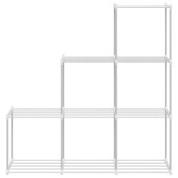 Étagère tubulaire Blanc 129 x 27 x 132 cm Aluminium 639179639179