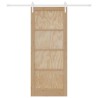 Porte coulissante Naturel et Blanc 86 x 211 cm 639181639181