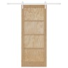 Porte coulissante Naturel et Blanc 86 x 211 cm 639182639182