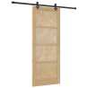Porte coulissante Naturel et noir 86 x 211 cm 639183639183