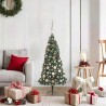 Sapin de Noël artificiel pré-éclairé avec set de boules 120 cm 639186639186