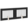 Porte de chien pliable avec supports 2 pcs Chêne noir 160,5 cm 639188639188