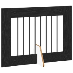 Porte de chien pliable avec supports 2 pcs Chêne noir 160,5 cm 639188639188