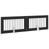 Porte de chien pliable avec supports 2 pcs Chêne noir 200,5 cm 639189639189