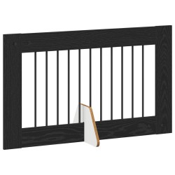 Porte de chien pliable avec supports 2 pcs Chêne noir 200,5 cm 639189639189
