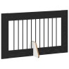 Porte de chien pliable avec supports 2 pcs Chêne noir 200,5 cm 639189639189