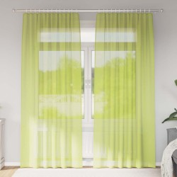 Rideaux en voile à œillets 2 pcs vert pomme 639190639190