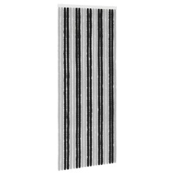 Rideau anti-insectes en chenille Gris et Noir 90 x 220 cm 639191639191