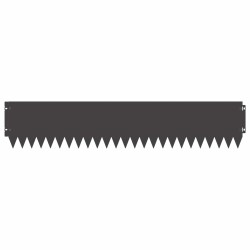 Bordure de Pelouse 10 pcs 103 x 20 cm Acier Noir 639212639212