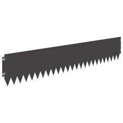 Bordure de Pelouse 10 pcs 103 x 20 cm Acier Noir 639212639212