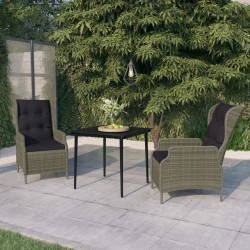 Ensemble à manger de jardin 3 pcs Marron 639224639224