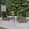 Ensemble à manger de jardin 3 pcs Marron 639224639224