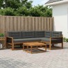 Ensemble de canapés d'extérieur 5 pcs Naturel et Anthracite 639226639226