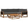 Ensemble de canapés d'extérieur 5 pcs Naturel et Anthracite 639226639226