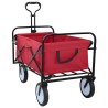 Chariot à Main Pliable Rouge 94 x 53 x 99 cm Tissu Oxford 639233639233
