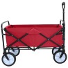 Chariot à Main Pliable Rouge 94 x 53 x 99 cm Tissu Oxford 639233639233