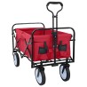 Chariot à Main Pliable Rouge 94 x 53 x 99 cm Tissu Oxford 639233639233