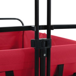 Chariot à Main Pliable Rouge 94 x 53 x 99 cm Tissu Oxford 639233639233