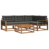 Ensemble de canapés d'extérieur 5 pcs Naturel et Anthracite 639235639235