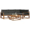 Ensemble de canapés d'extérieur 5 pcs Naturel et Anthracite 639235639235