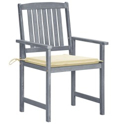 Chaises de jardin et coussins lot de 6 Bois acacia massif Gris 639241639241