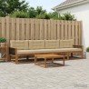 Ensemble de canapés d'extérieur 5 pcs Naturel et Beige 639243639243