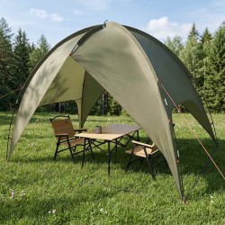 Tente de camping avec un abri imperméable Dôme Vert olive 639246639246