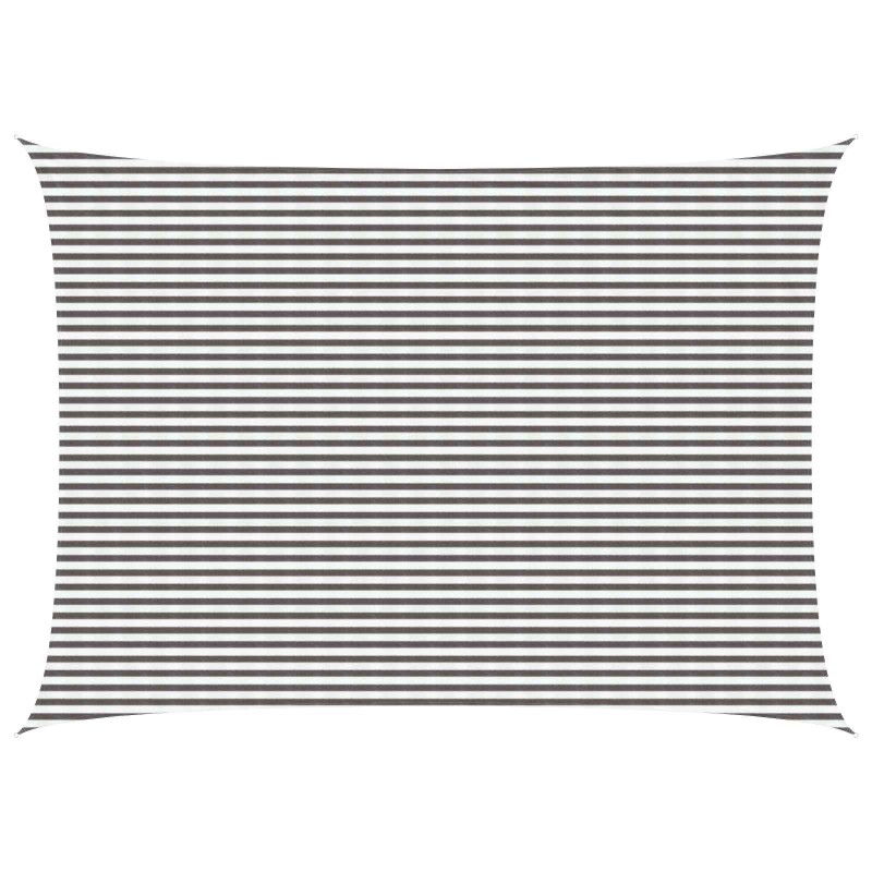 Voile d'ombre Gris clair et blanc 5 x 8 m HDPE 639255639255