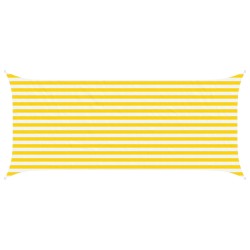 Voile d'ombre Jaune et blanc 4,5 x 2 m 100 % polyester Oxford 639257639257