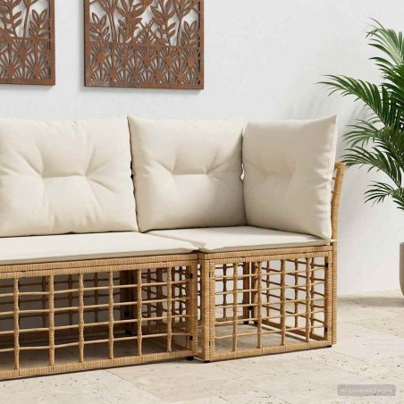 Unité de canapé d'angle modulable pour extérieur Naturel 639259639259