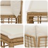 Unité de canapé d'angle modulable pour extérieur Naturel 639259639259